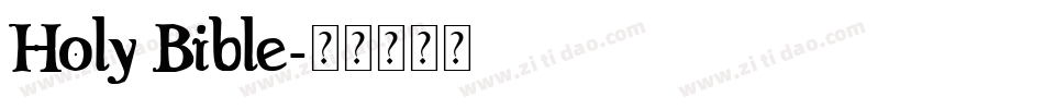Holy Bible字体转换